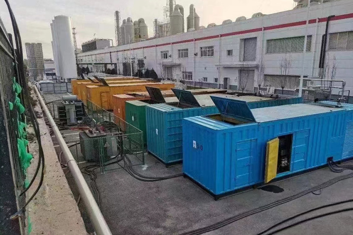 元谋发电机租赁施工现场
